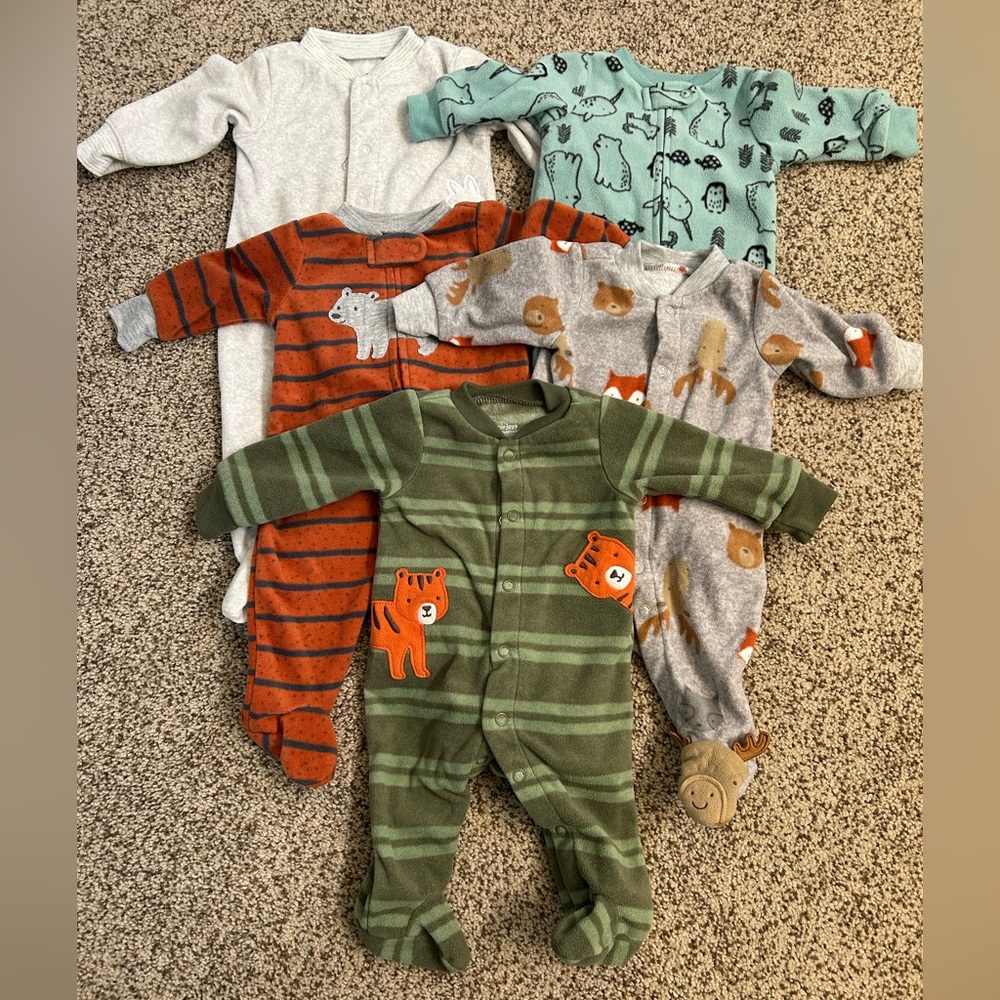 Newborn Fleece Onesie Bundle